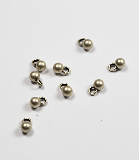 Silver Ball Shank Button Size 10L x5